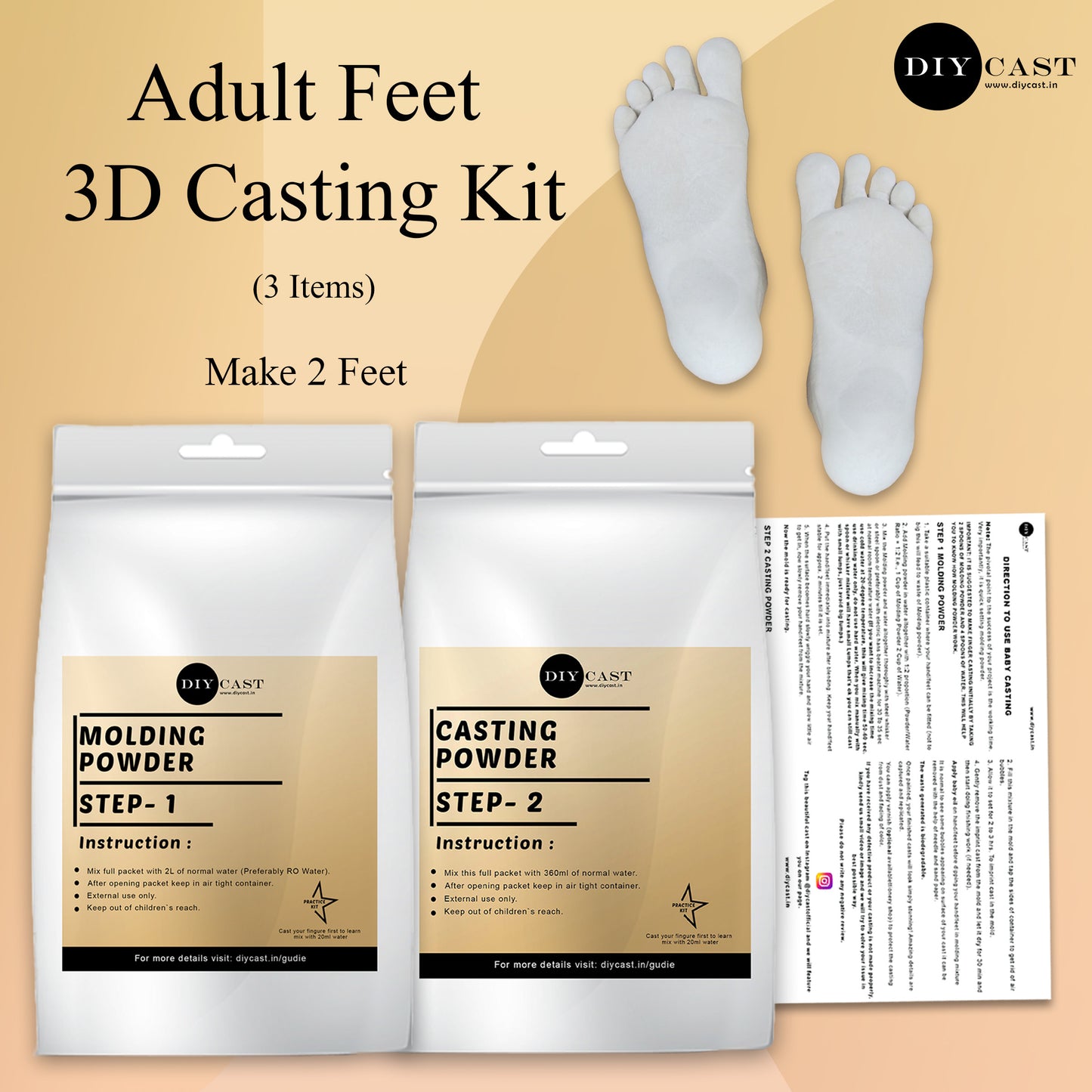 Adult Feet casting kit (Both Leg) | DIYCast