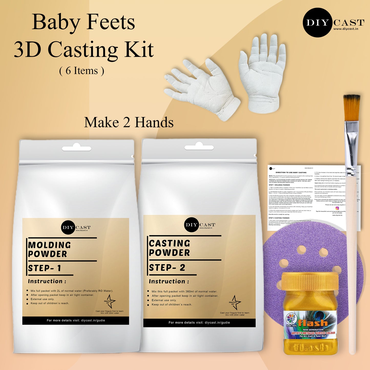 Kid Casting kit 3yr to 5 yr kid (Make 2 Hand) | DIY Cast