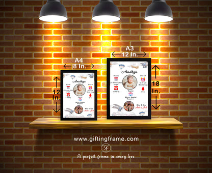 Baby photo frame Personalised Gift _Design 5