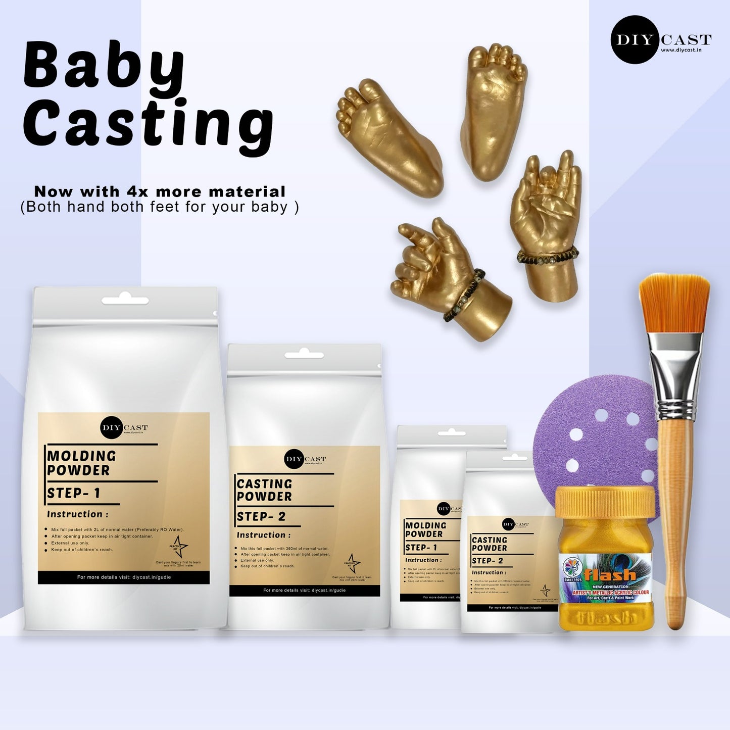 3D Baby Hand/Foot Casting Kit - DIYcast