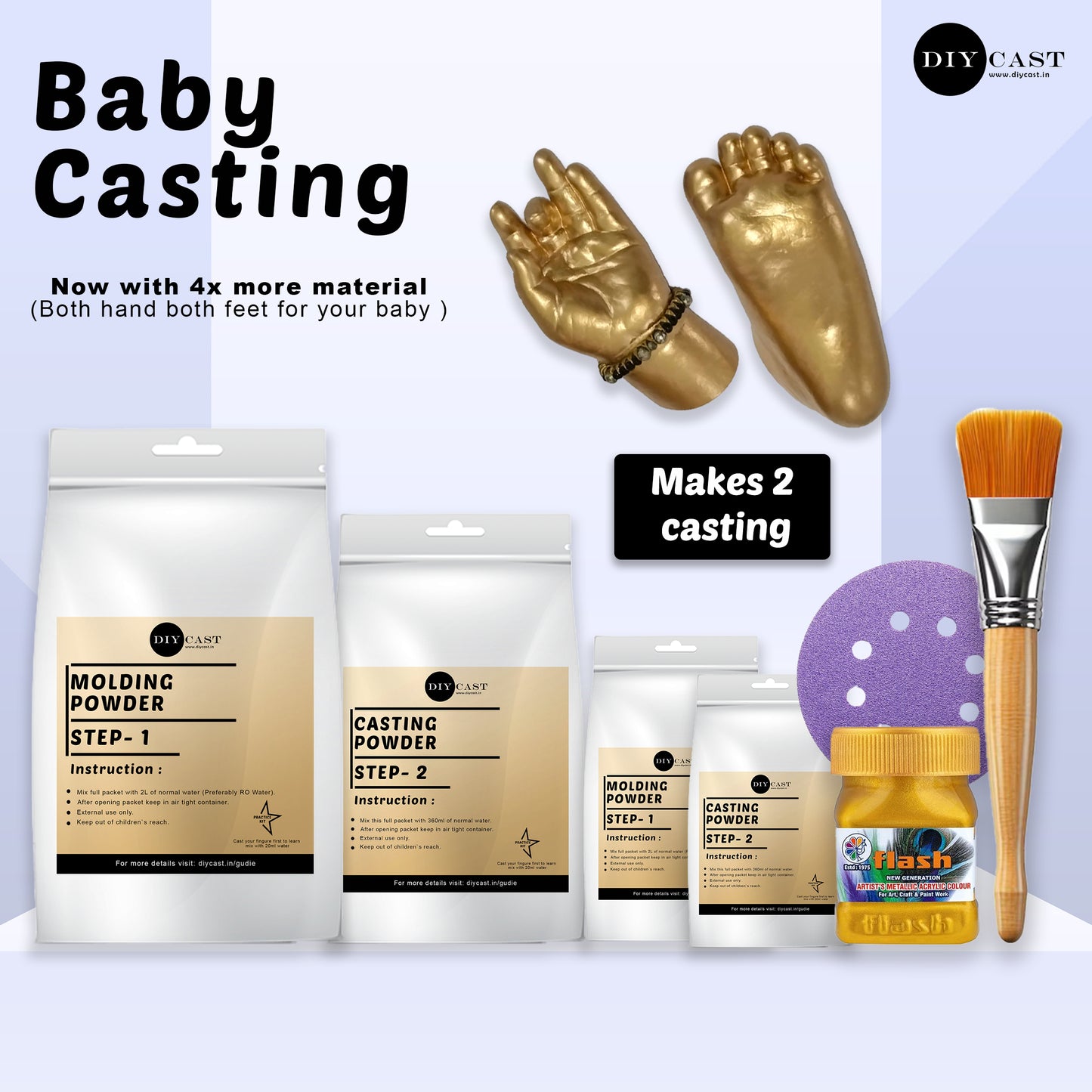 3D Baby Hand/Foot Casting Kit - DIYcast