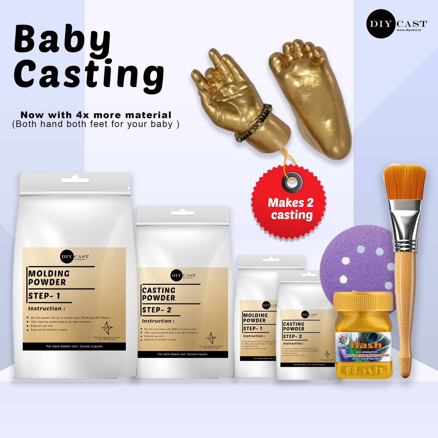 3D Baby Hand/Foot Casting Kit - DIYcast