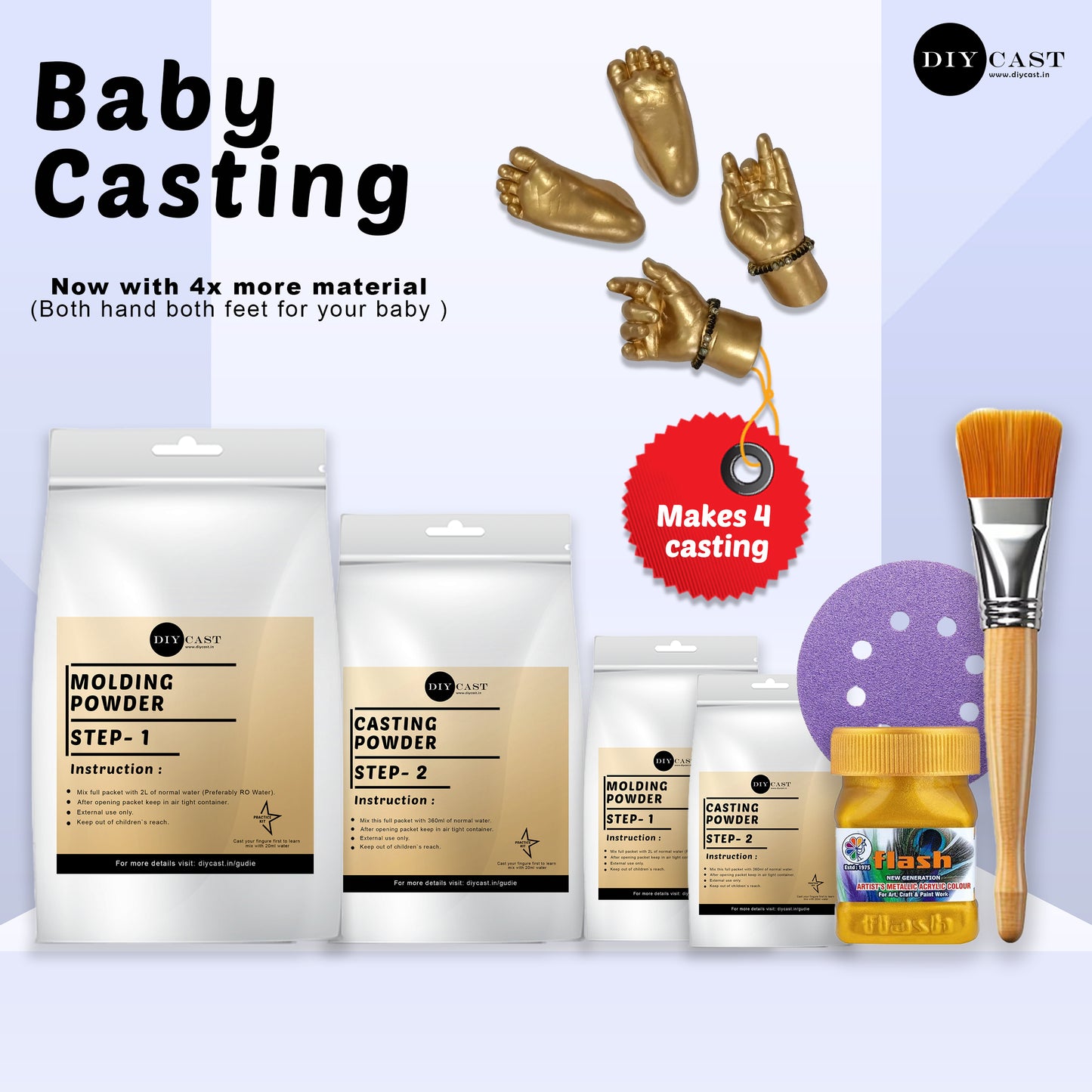 3D Baby Hand/Foot Casting Kit - DIYcast