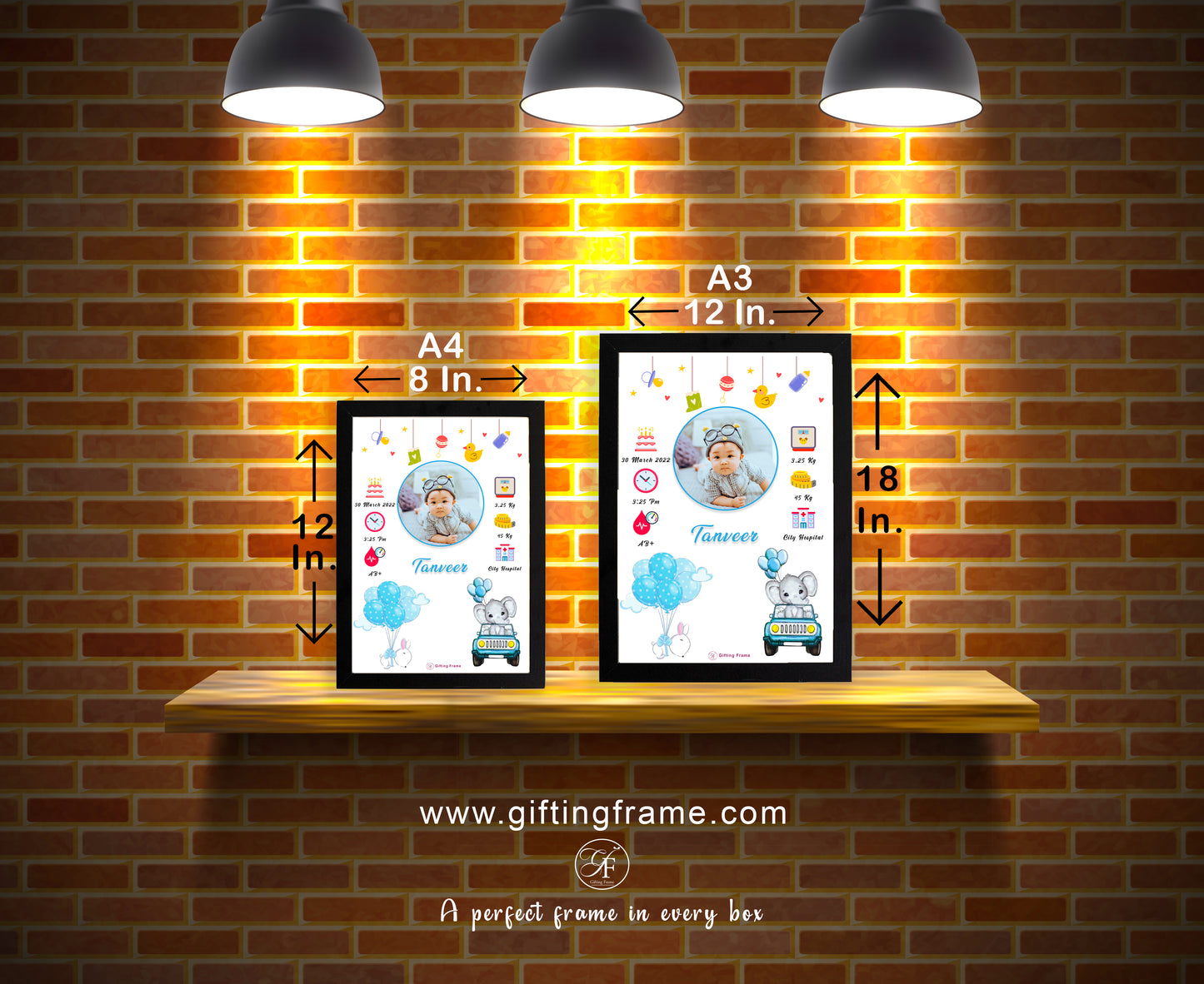 Baby Personalised photo Frame Design 3