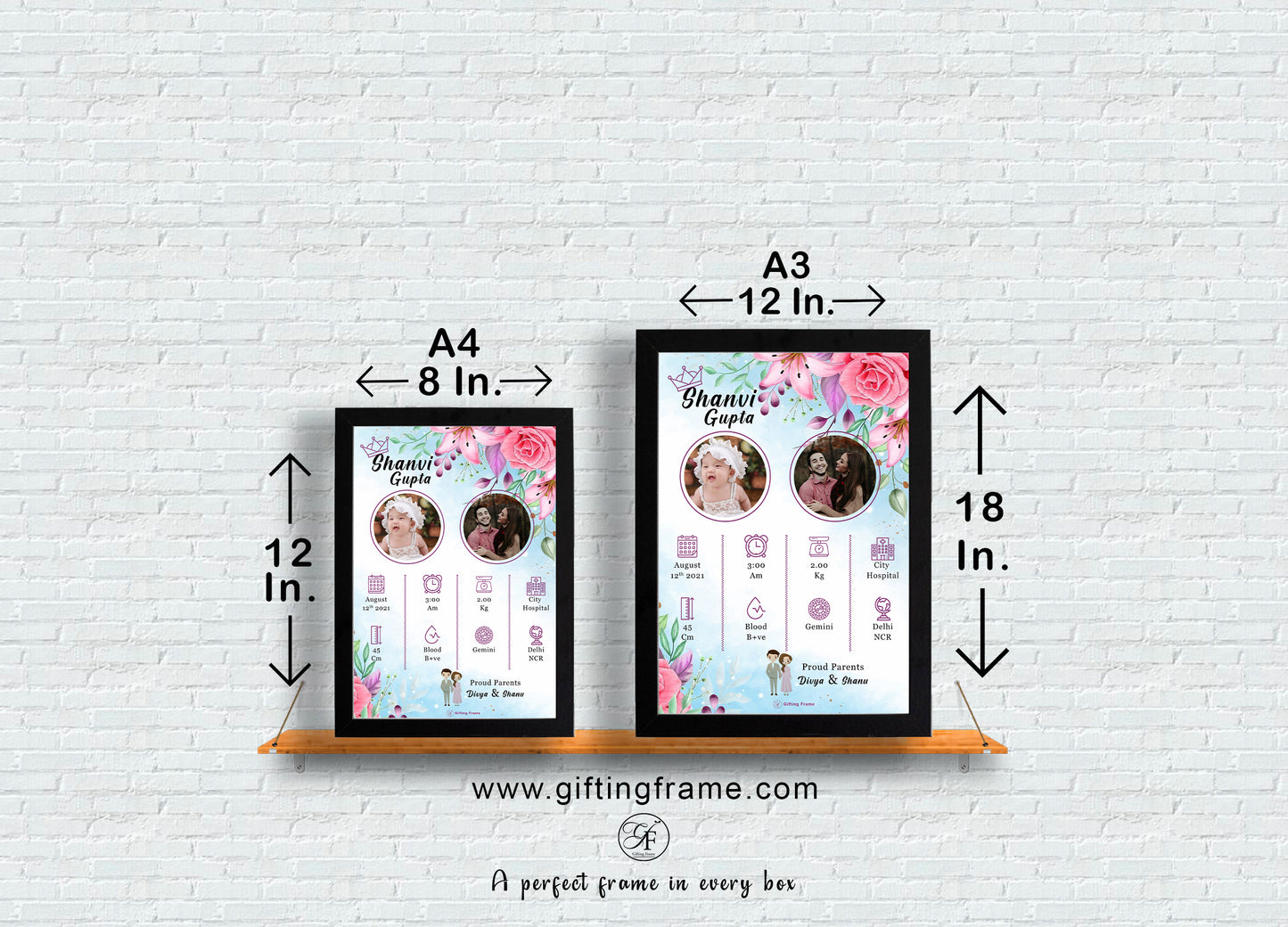 Photo baby bio frame Design 12