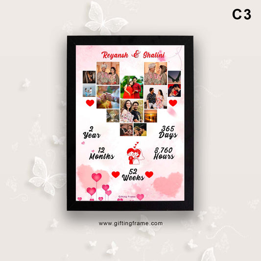 Couple Heart Photo Frame C3